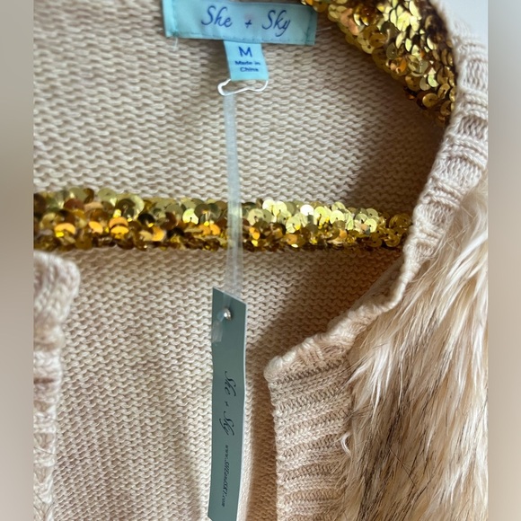 NWT She + Sky Faux Fur Vest - Picture 2 of 6